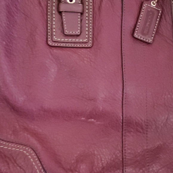Coach Vintage Purple Leather Satchel - Picture 3 of 8